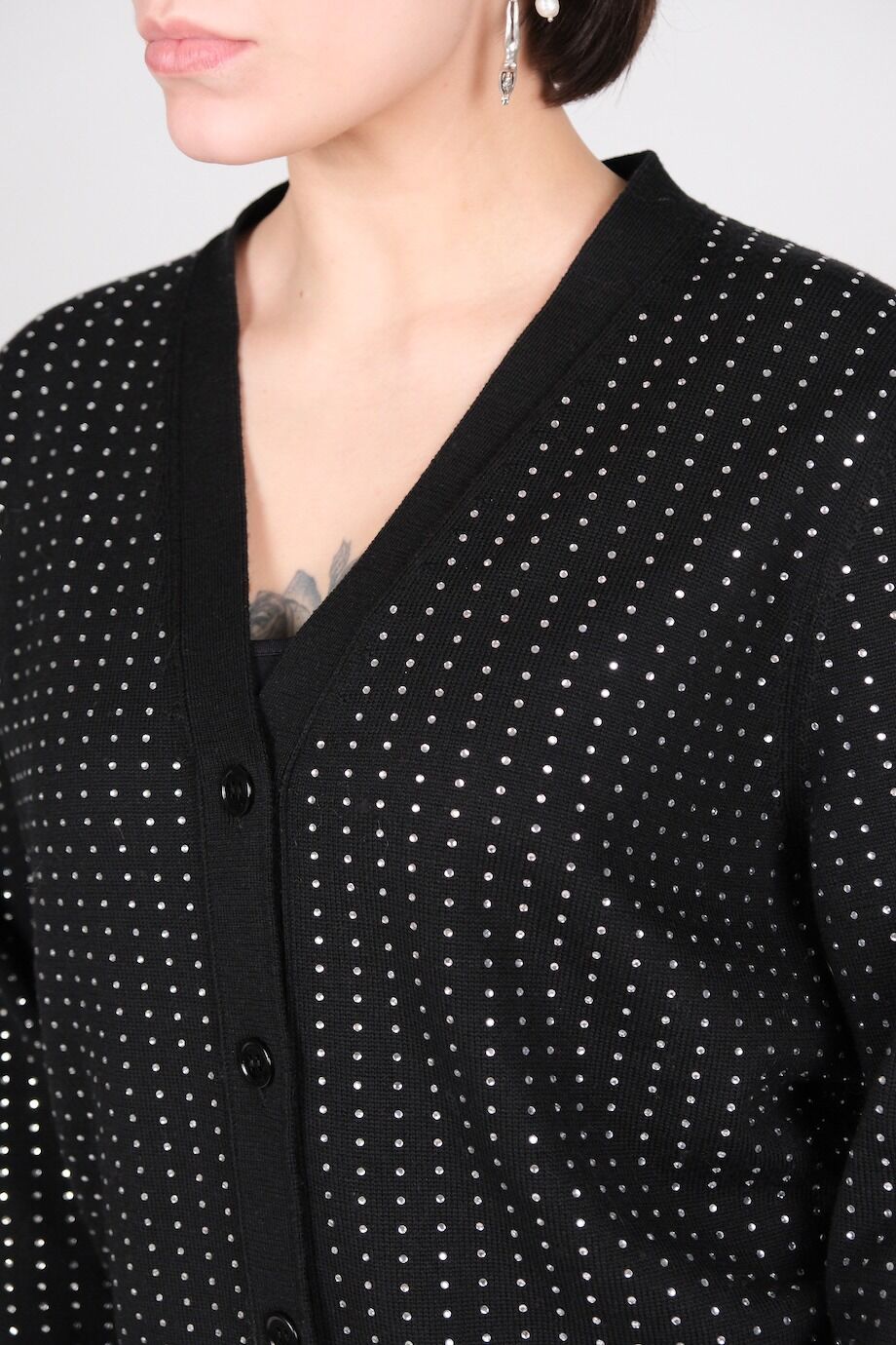 image 4 Кардиган чёрного цвета с декором из кристаллов