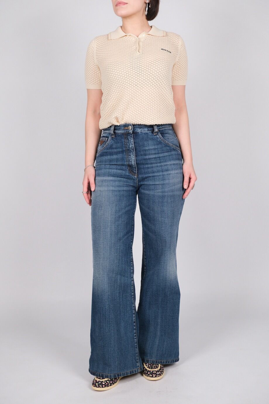 image 1 Джинсы прямого кроя синего цвета