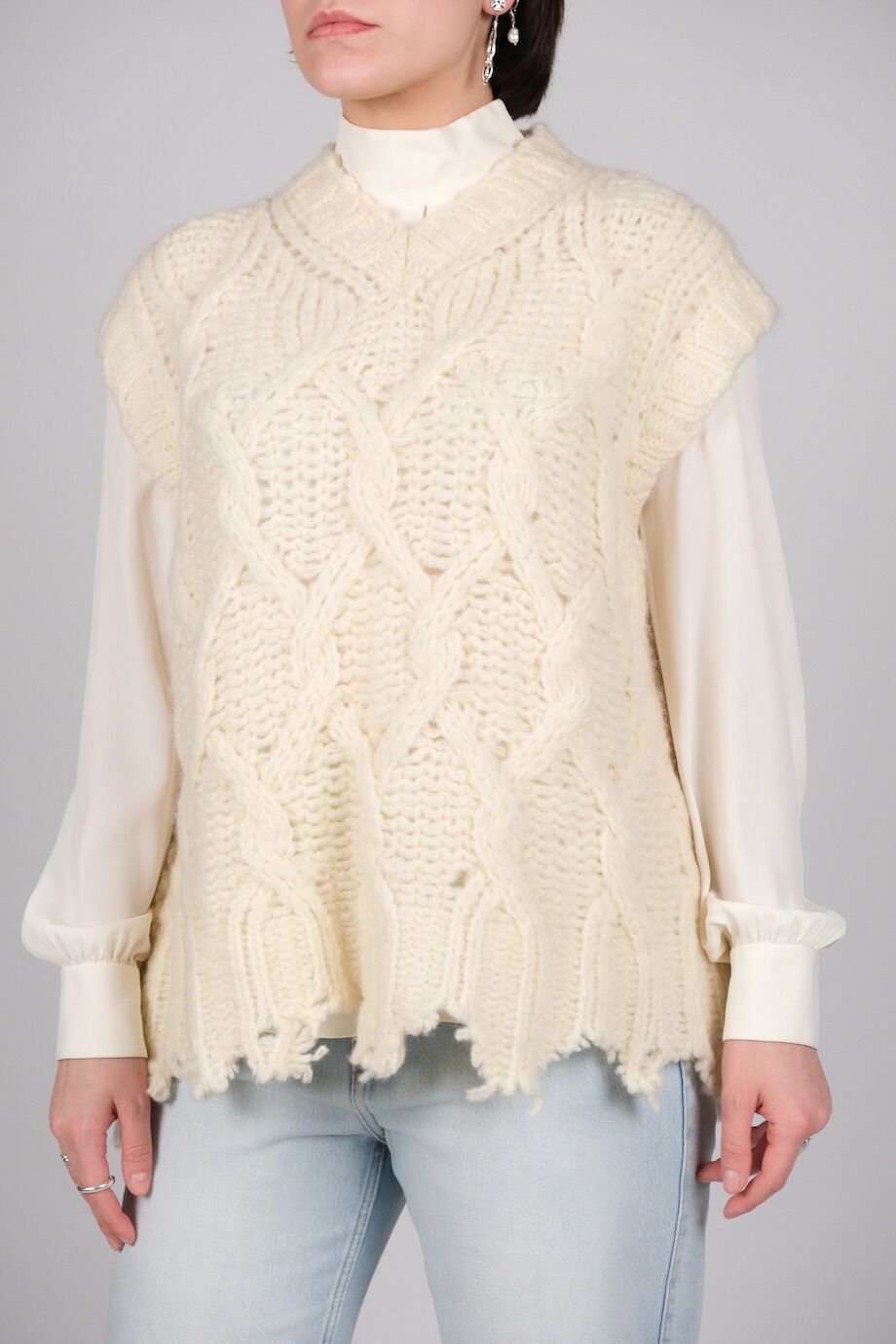 image 1 Жилет молочного цвета