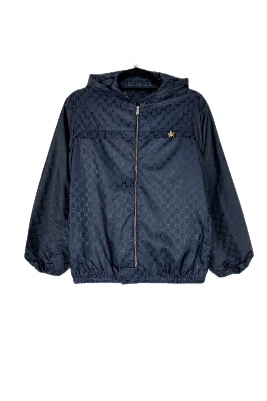 image 1 Детская ветровка черного цвета в монограмму