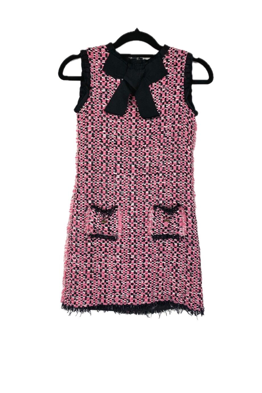 image 1 Детское твидовое платье розового цвета