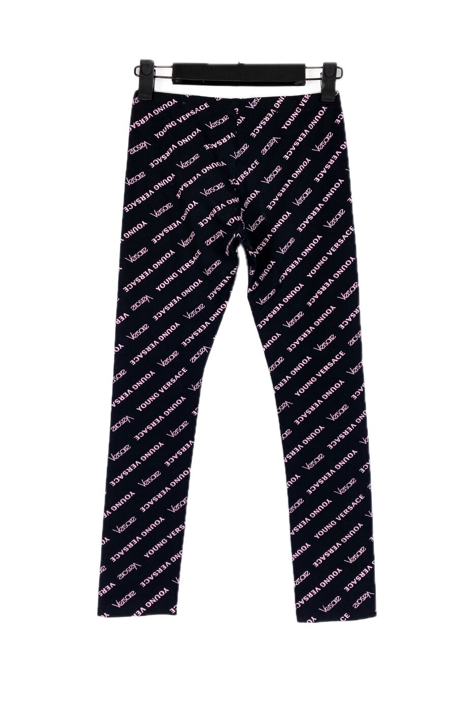 image 2 Детские леггинсы черного цвета в розовое лого