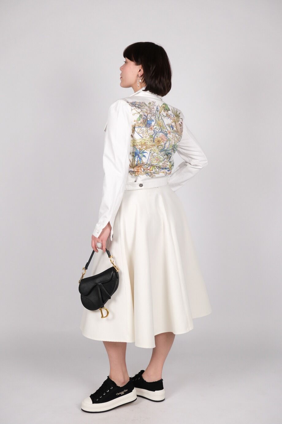 image 2 Юбка трапецией белого цвета