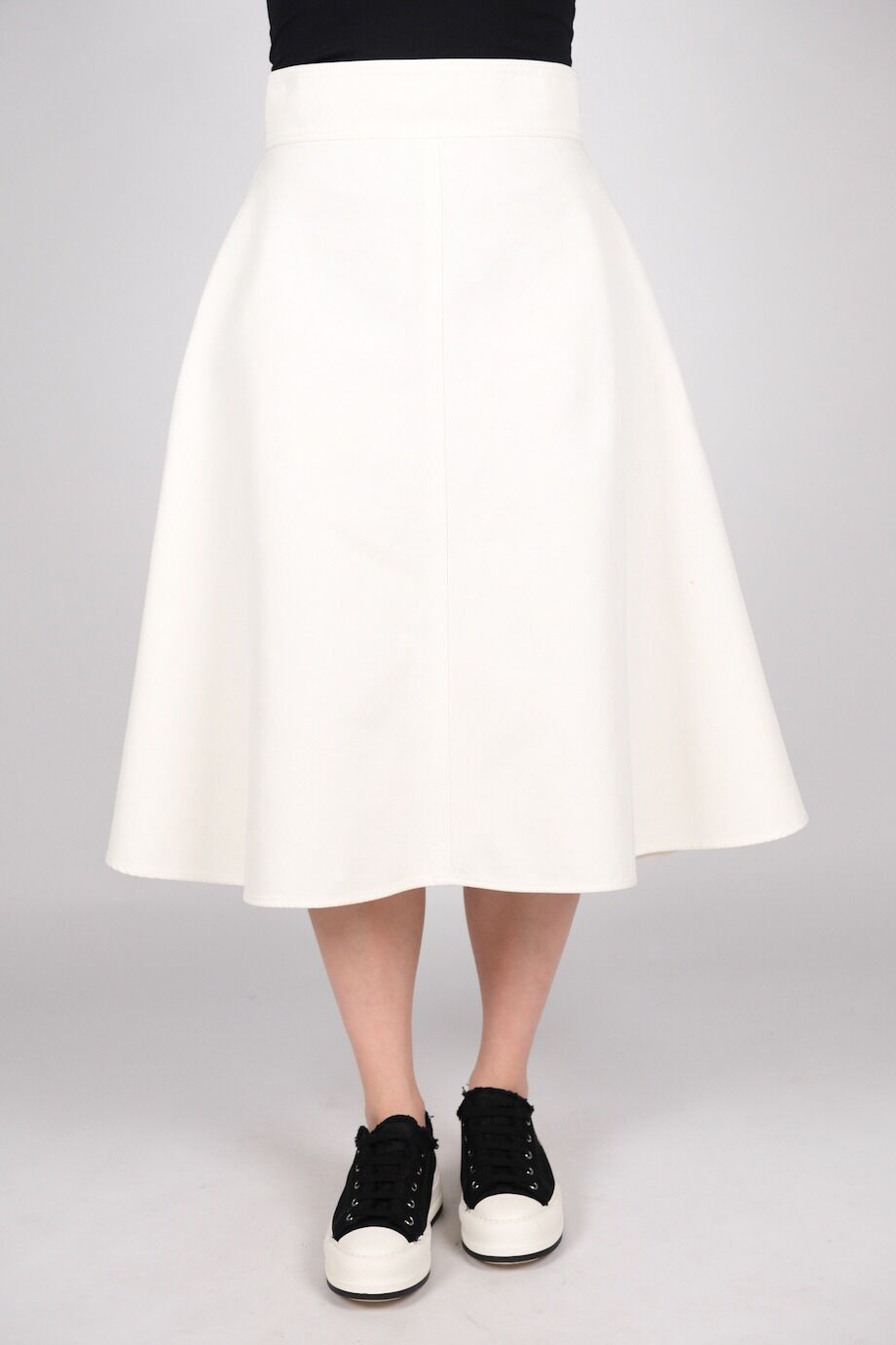 image 4 Юбка трапецией белого цвета