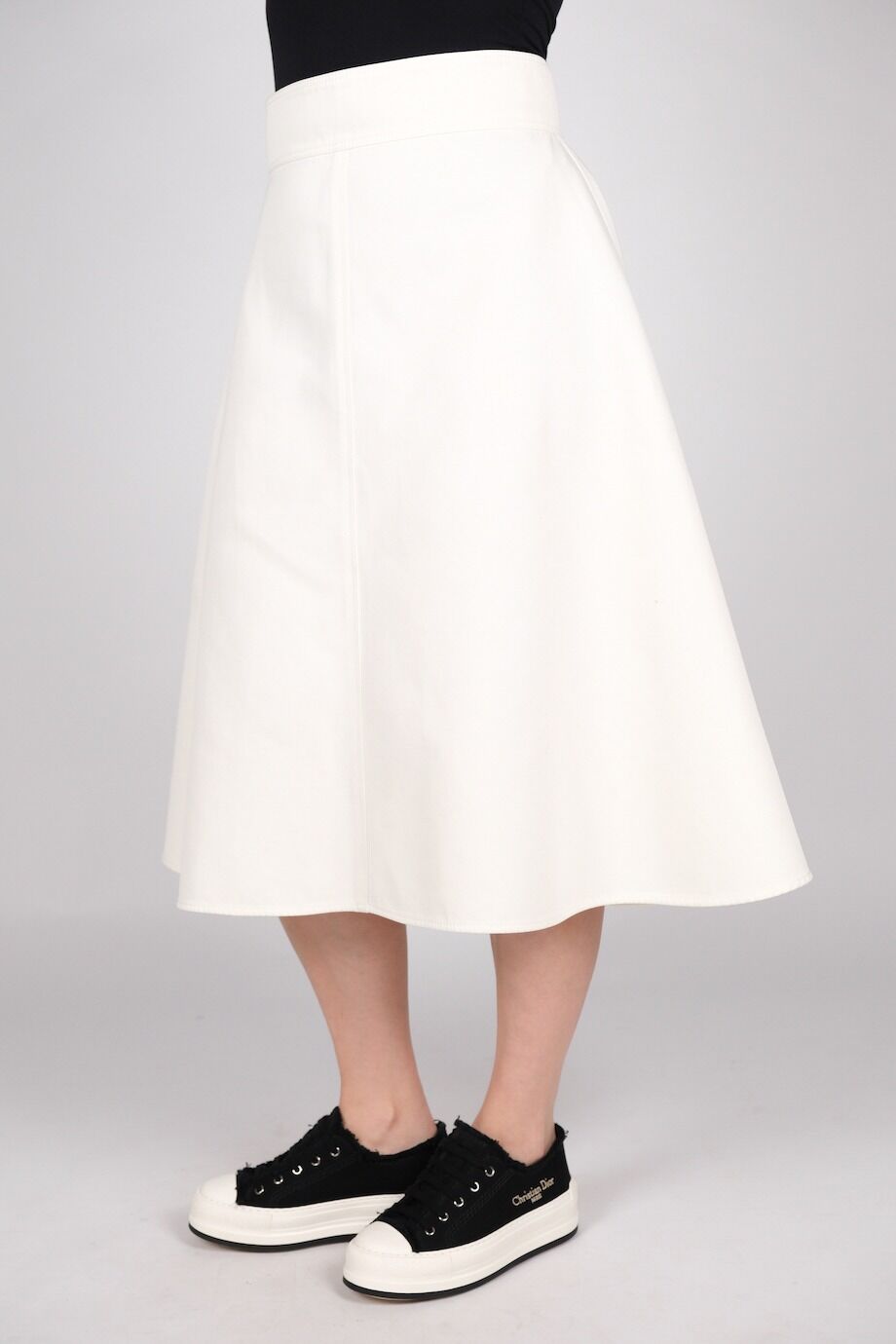 image 5 Юбка трапецией белого цвета