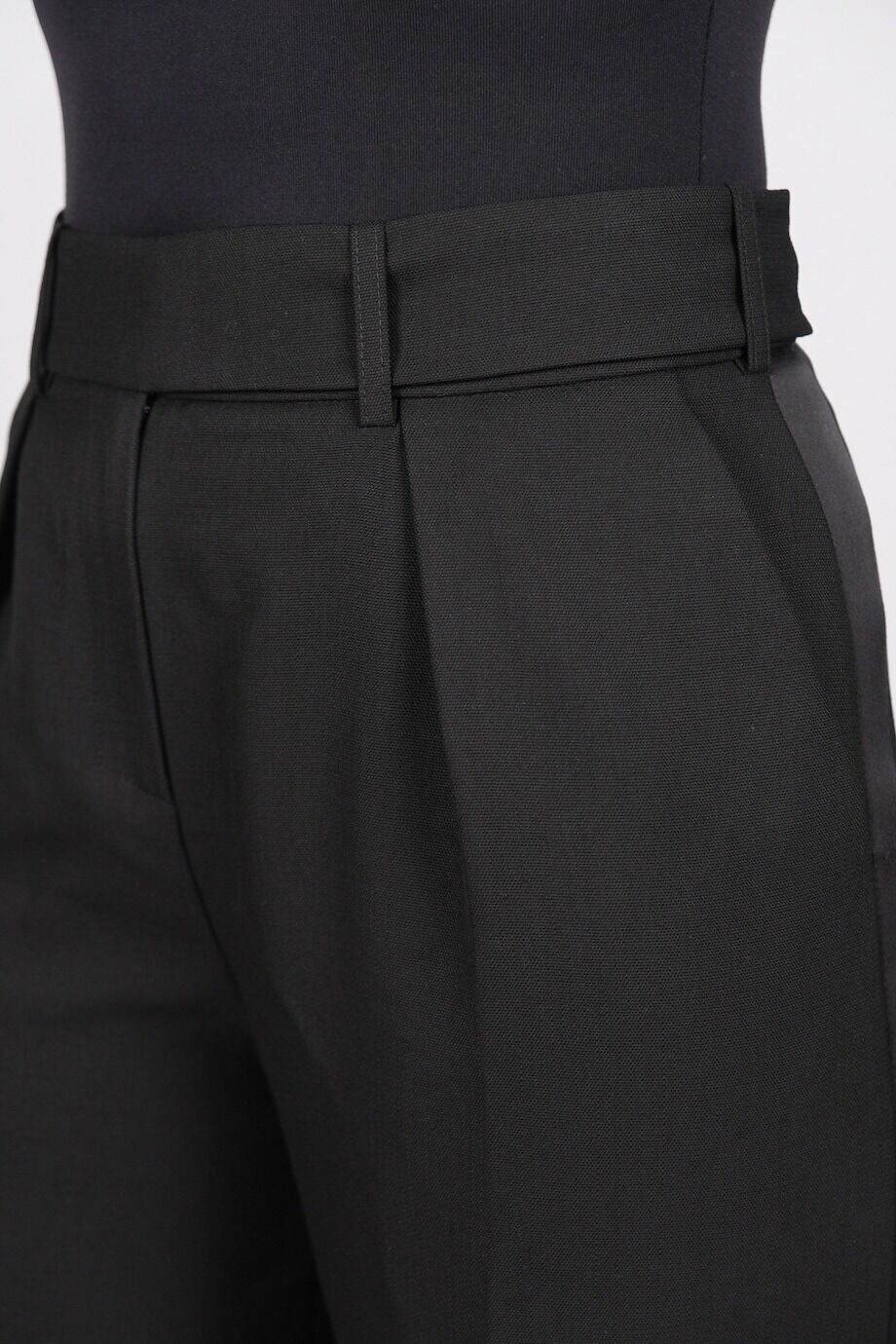 image 5 Брюки широкого кроя с лампасами черного цвета