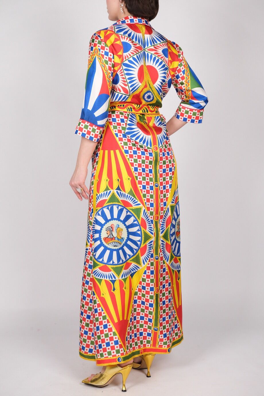 image 3 Шелковый халат с ярким принтом