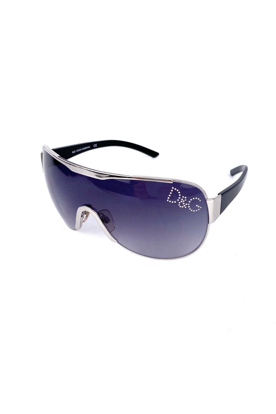 image 1 Очки-маска с черными дужками и декором из камней