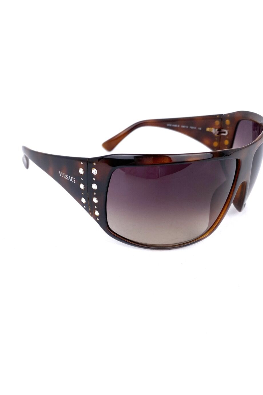 image 2 Очки солнцезащитные в коричневой оправе с декором из камней