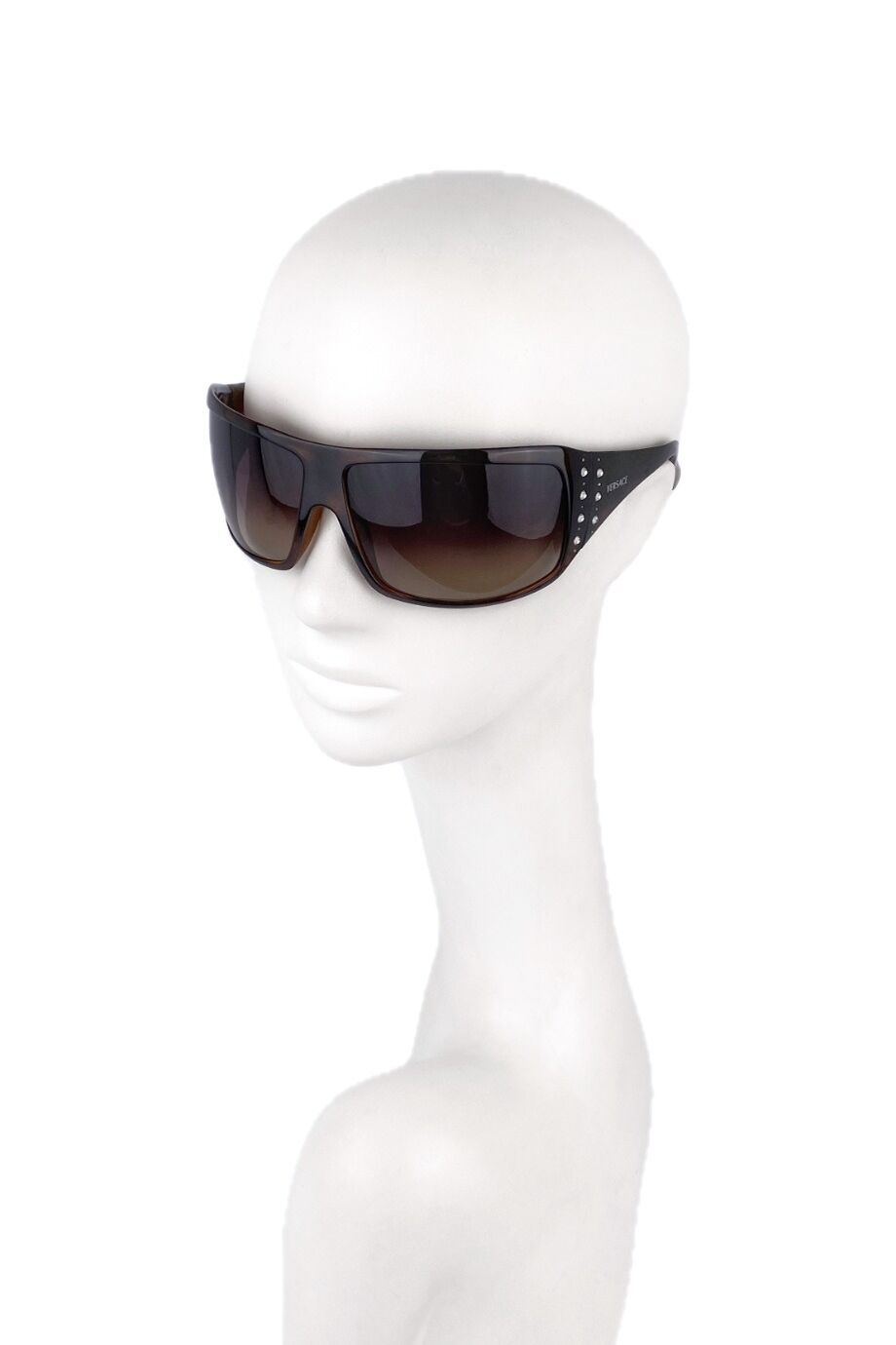 image 5 Очки солнцезащитные в коричневой оправе с декором из камней