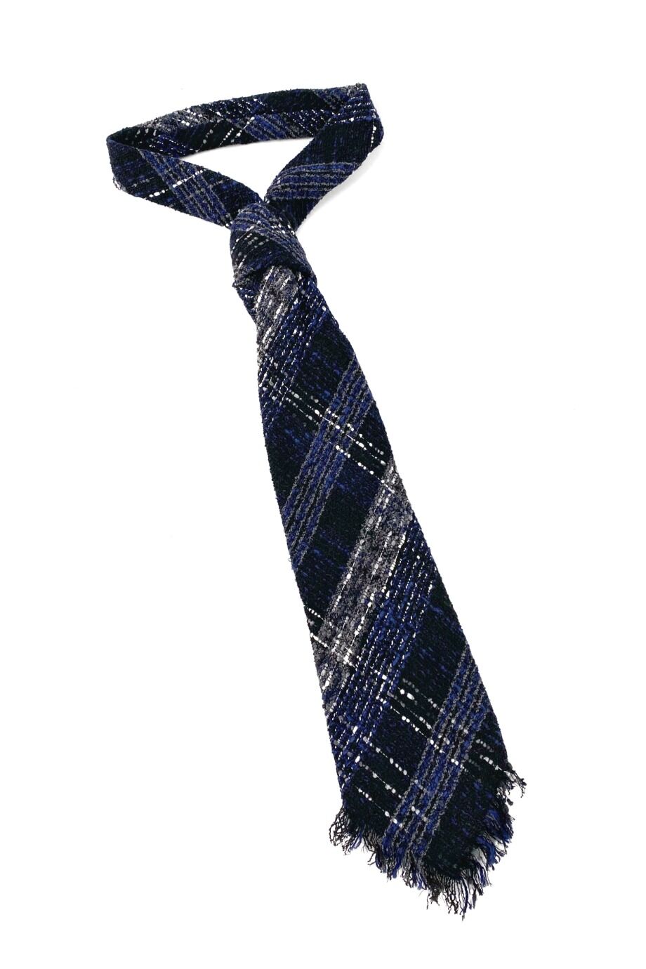 image 1 Широкий твидовый галстук темно-синего цвета