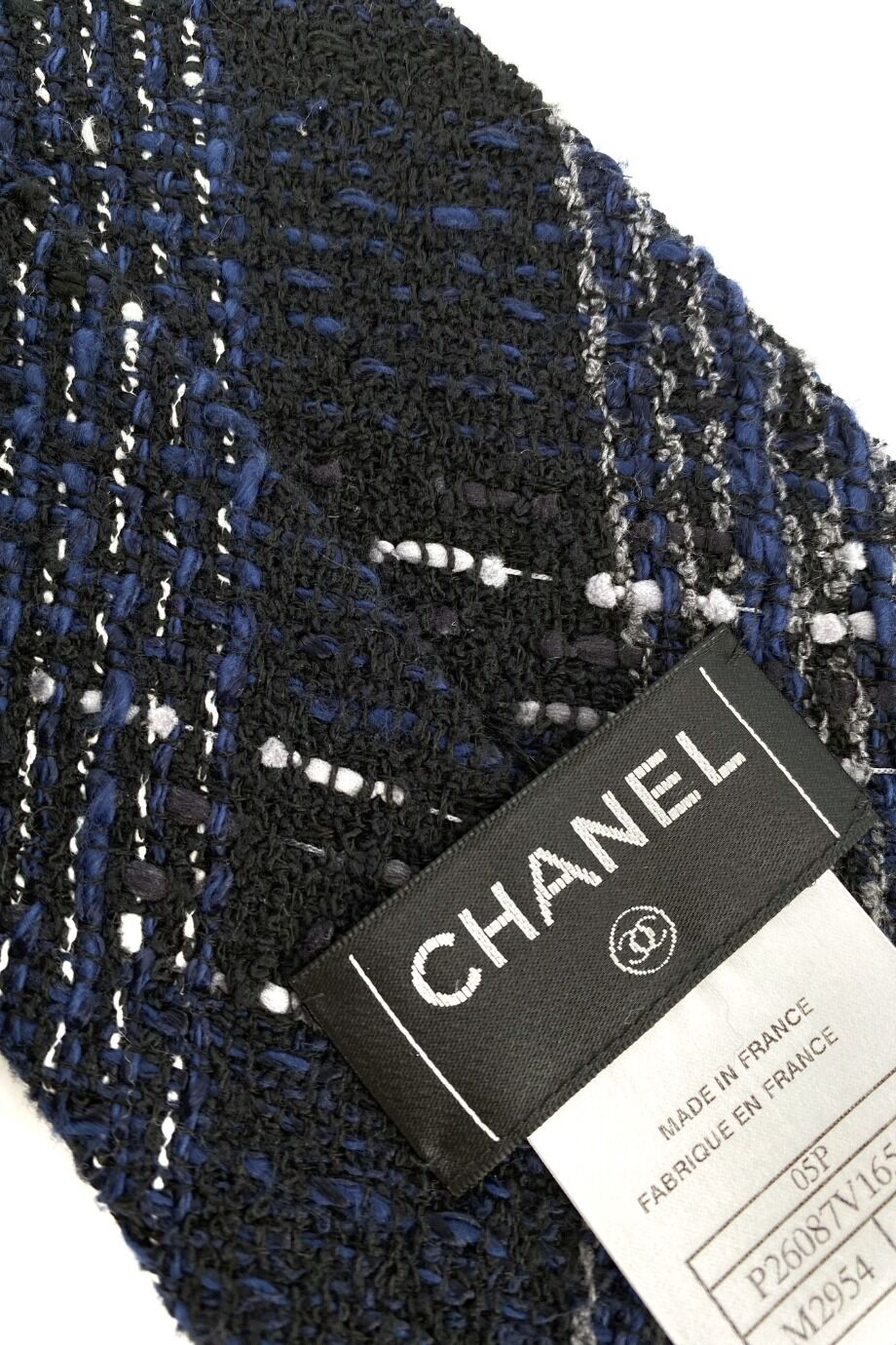 image 3 Широкий твидовый галстук темно-синего цвета