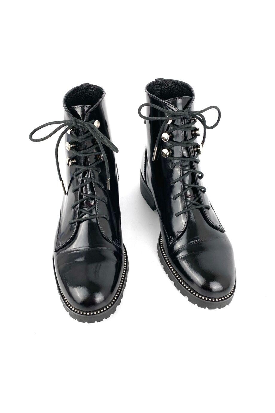 image 2 Лаковые ботинки черного цвета на шнуровке