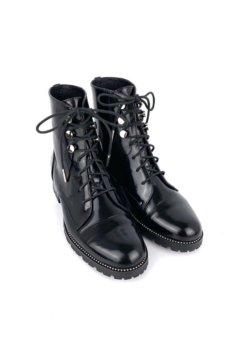 image 1 Лаковые ботинки черного цвета на шнуровке