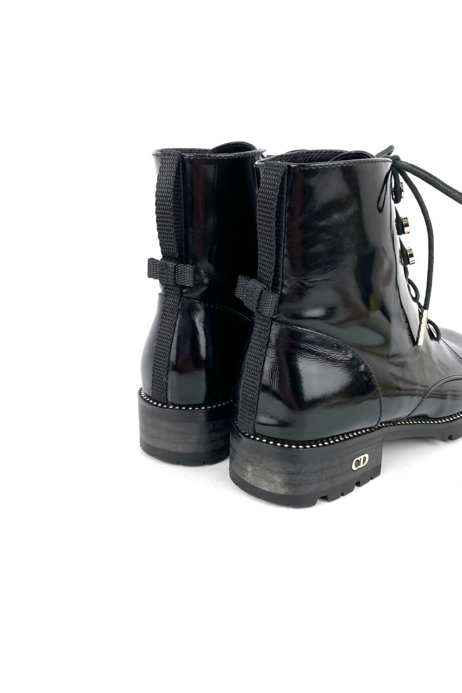 image 4 Лаковые ботинки черного цвета на шнуровке