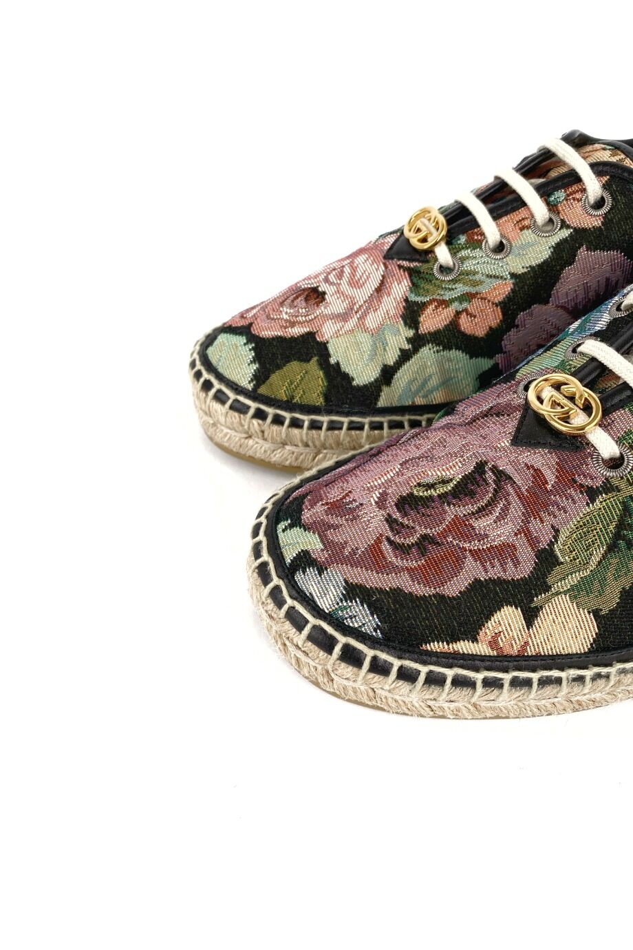 image 3 Ботинки текстильные с цветочным принтом на подошве из джута