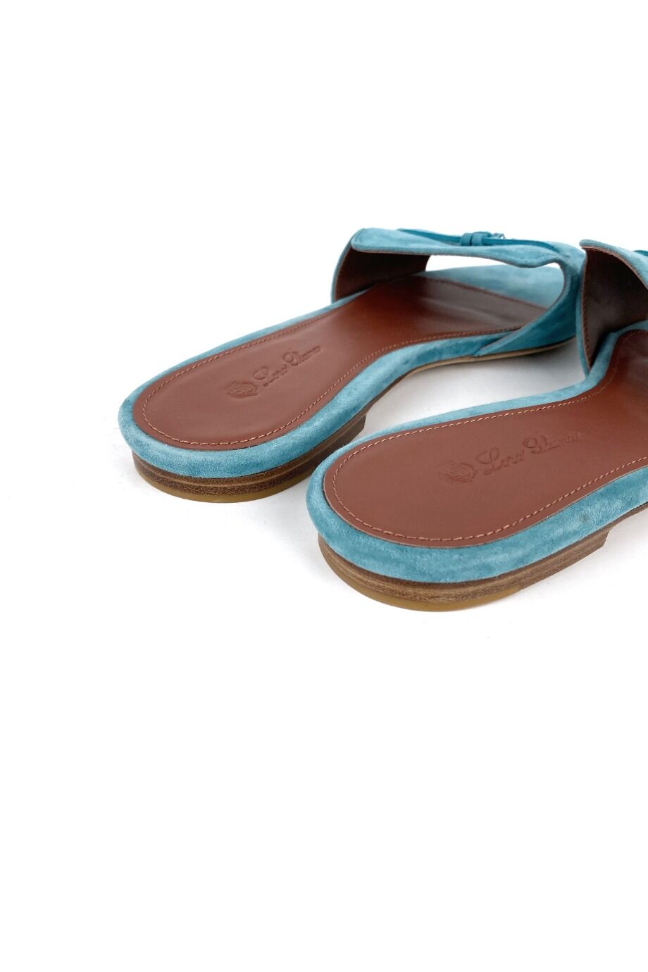 image 4 Замшевые шлепанцы бирюзового цвета