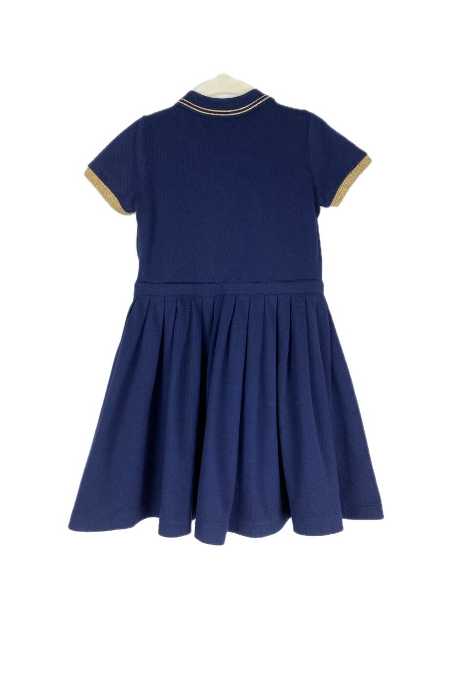 image 2 Детское платье синего цвета с красным бантиком