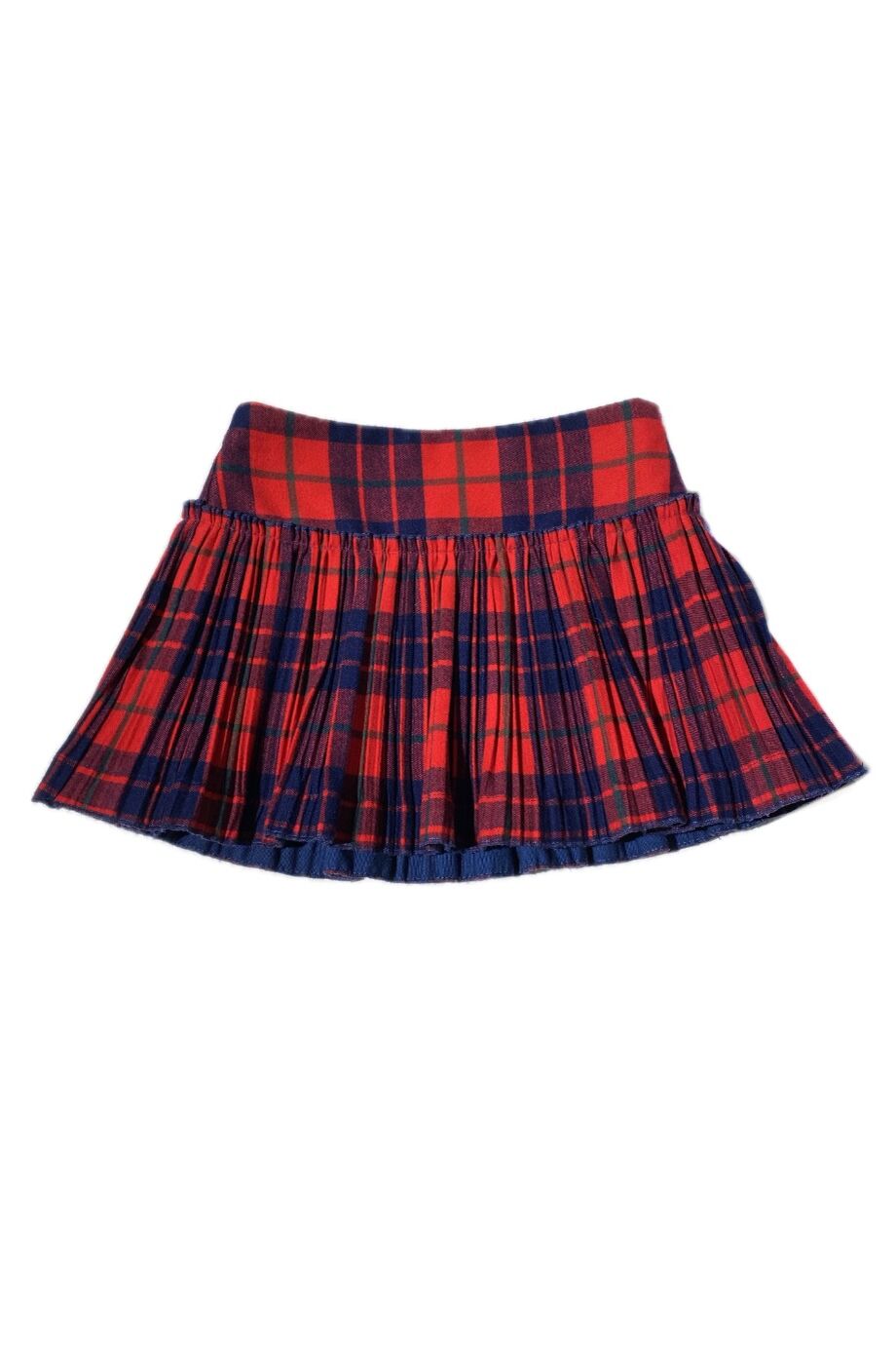 image 2 Детская юбка-плиссе красного цвета в клетку