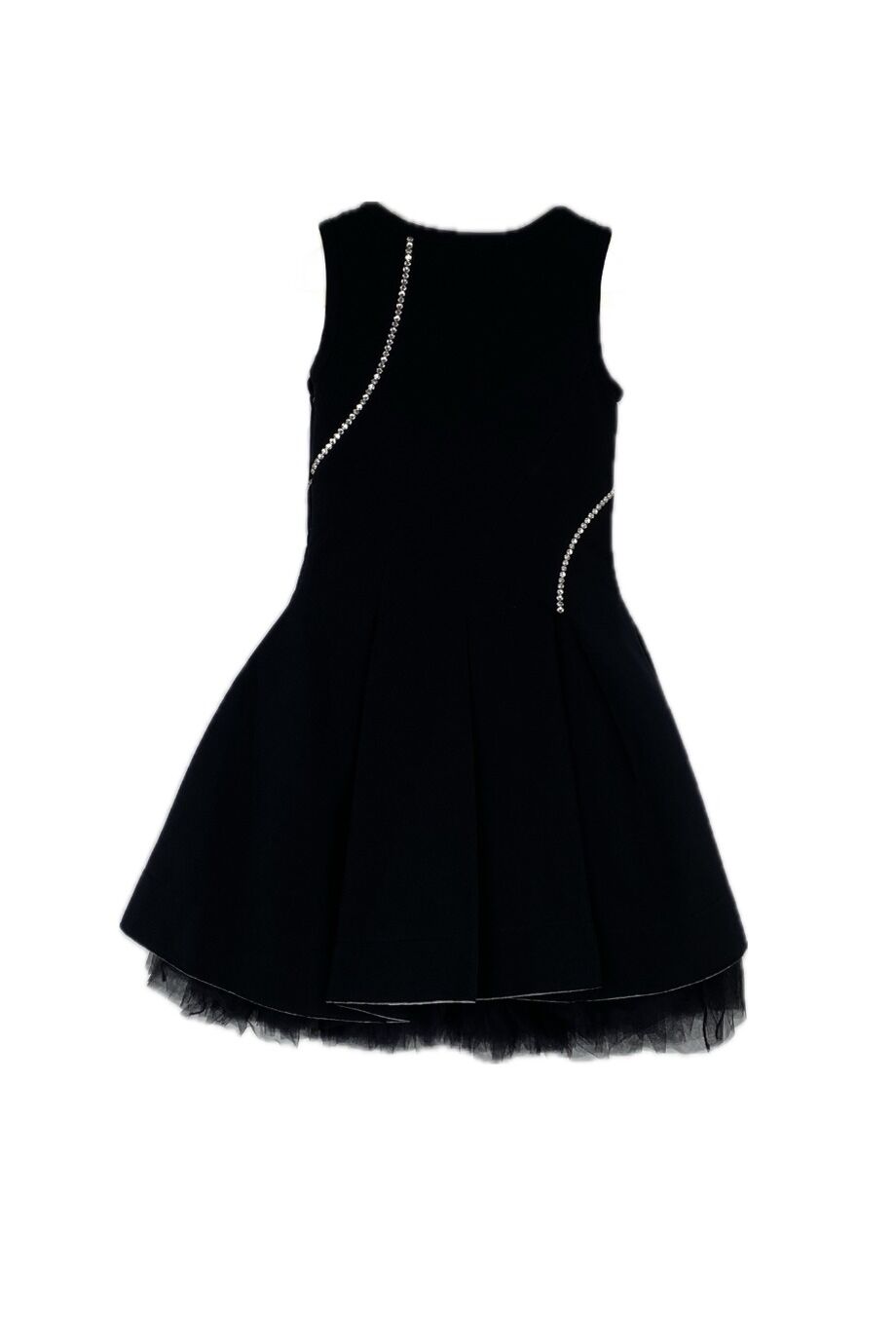 image 2 Детское платье черного цвета с декором из камней и пышной юбкой