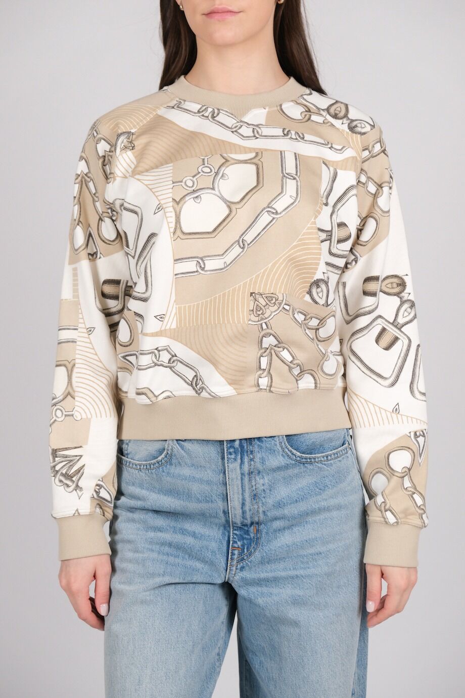 image 1 Свитшот с бежевым принтом
