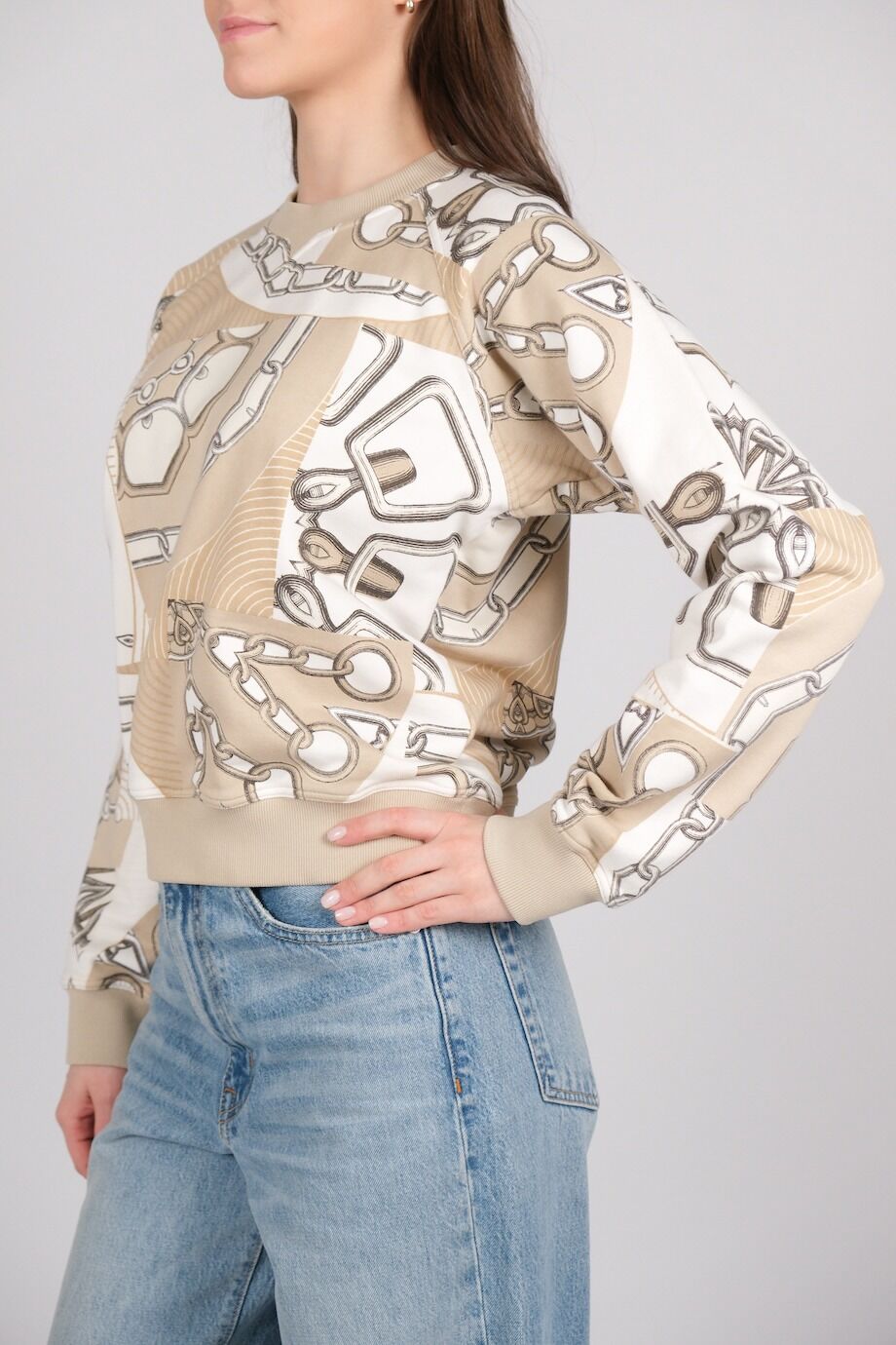 image 2 Свитшот с бежевым принтом