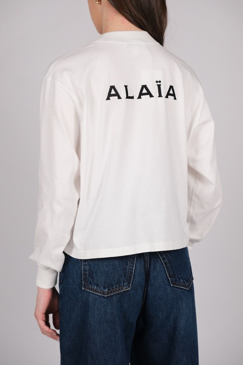 image 3 Лонгслив белого цвета с лого на спине