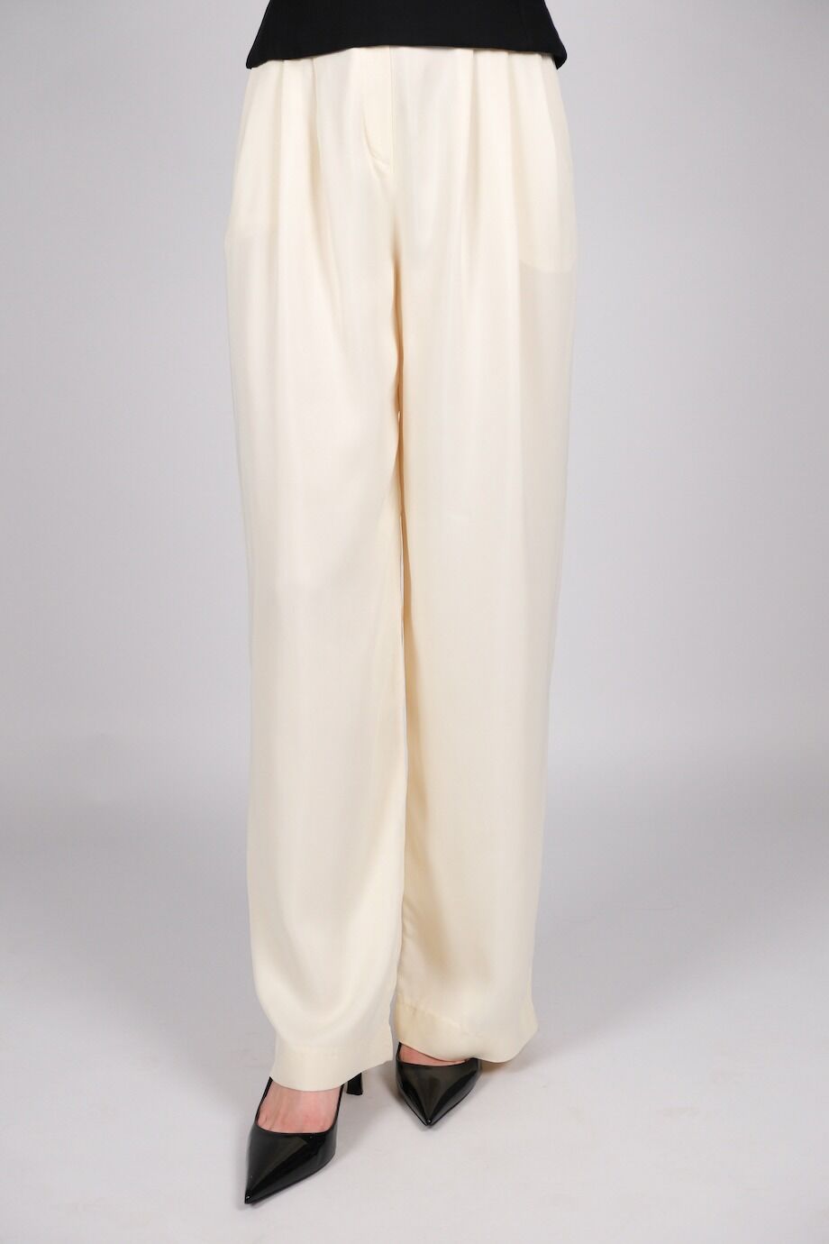 image 2 Брюки молочного цвета широкого кроя