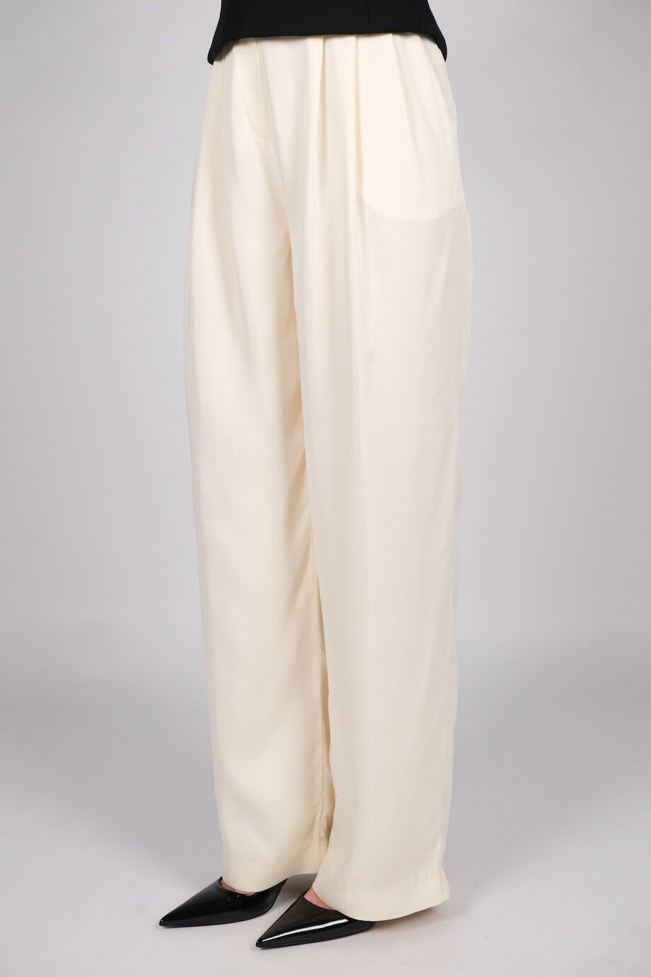 image 3 Брюки молочного цвета широкого кроя