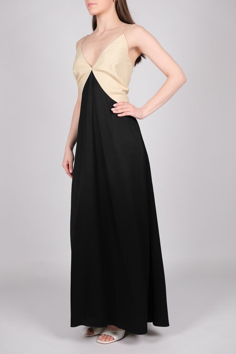 image 2 Платье комбинированное на бретелях