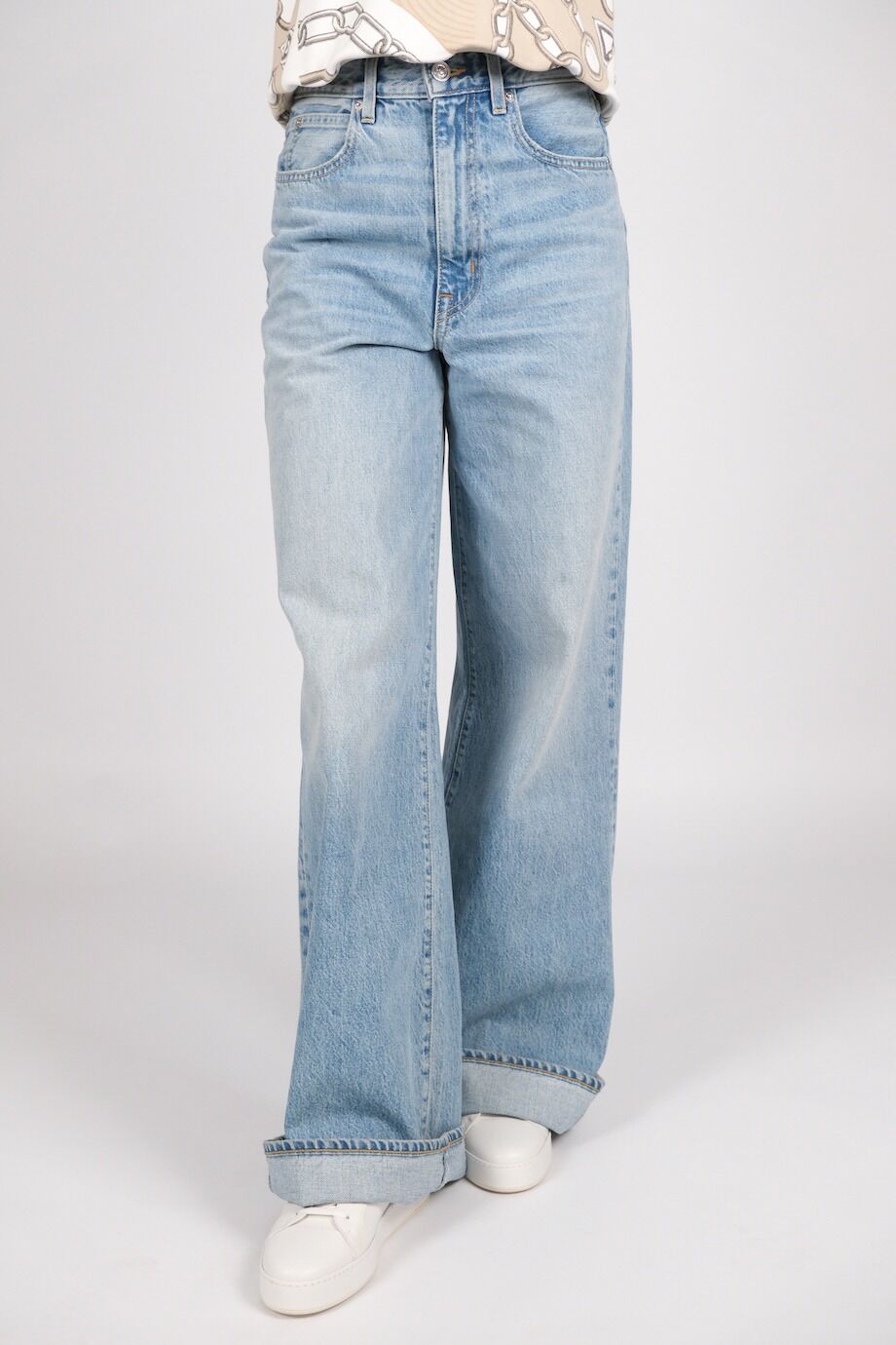 image 2 Джинсы Eva голубого цвета широкого кроя