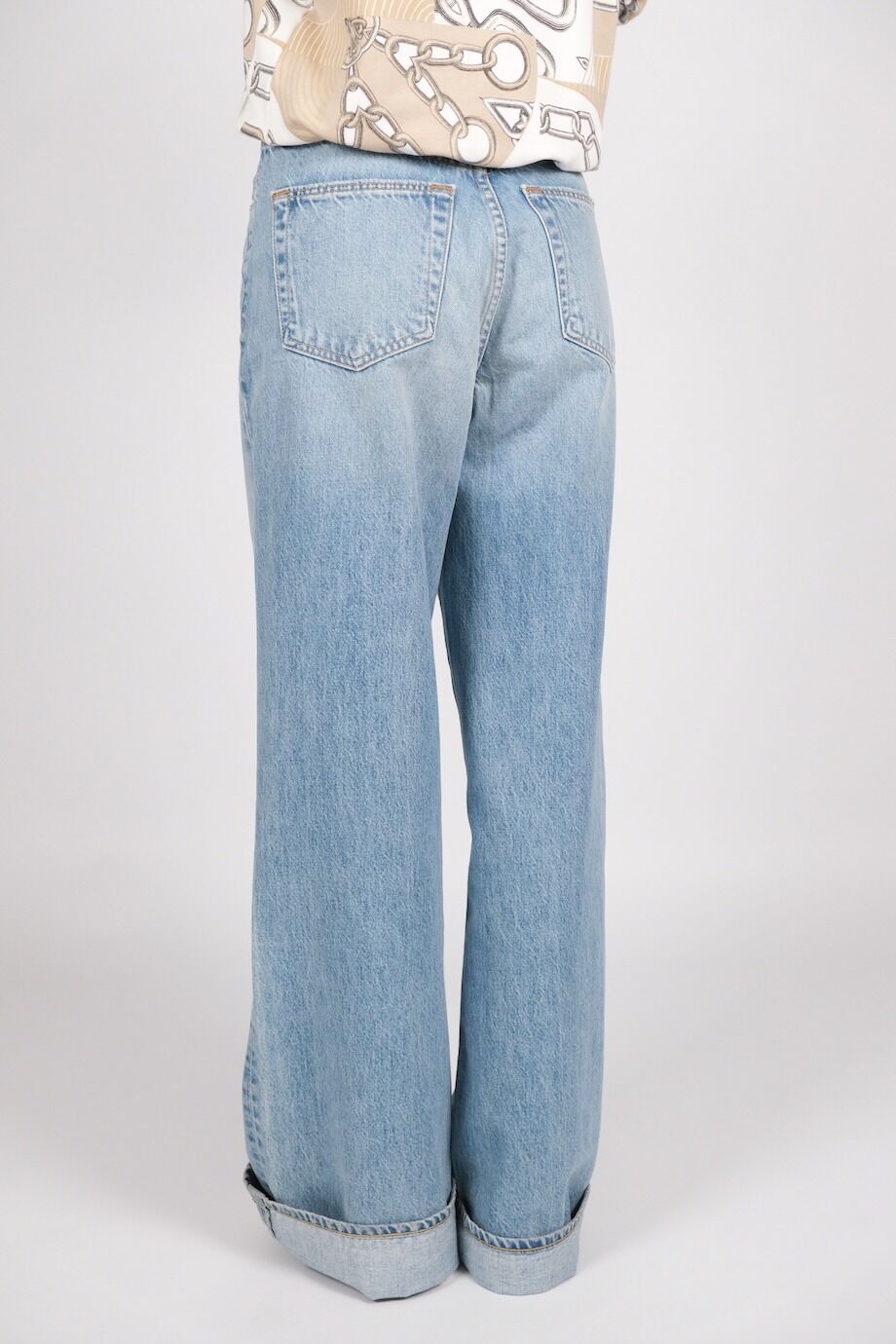 image 4 Джинсы Eva голубого цвета широкого кроя