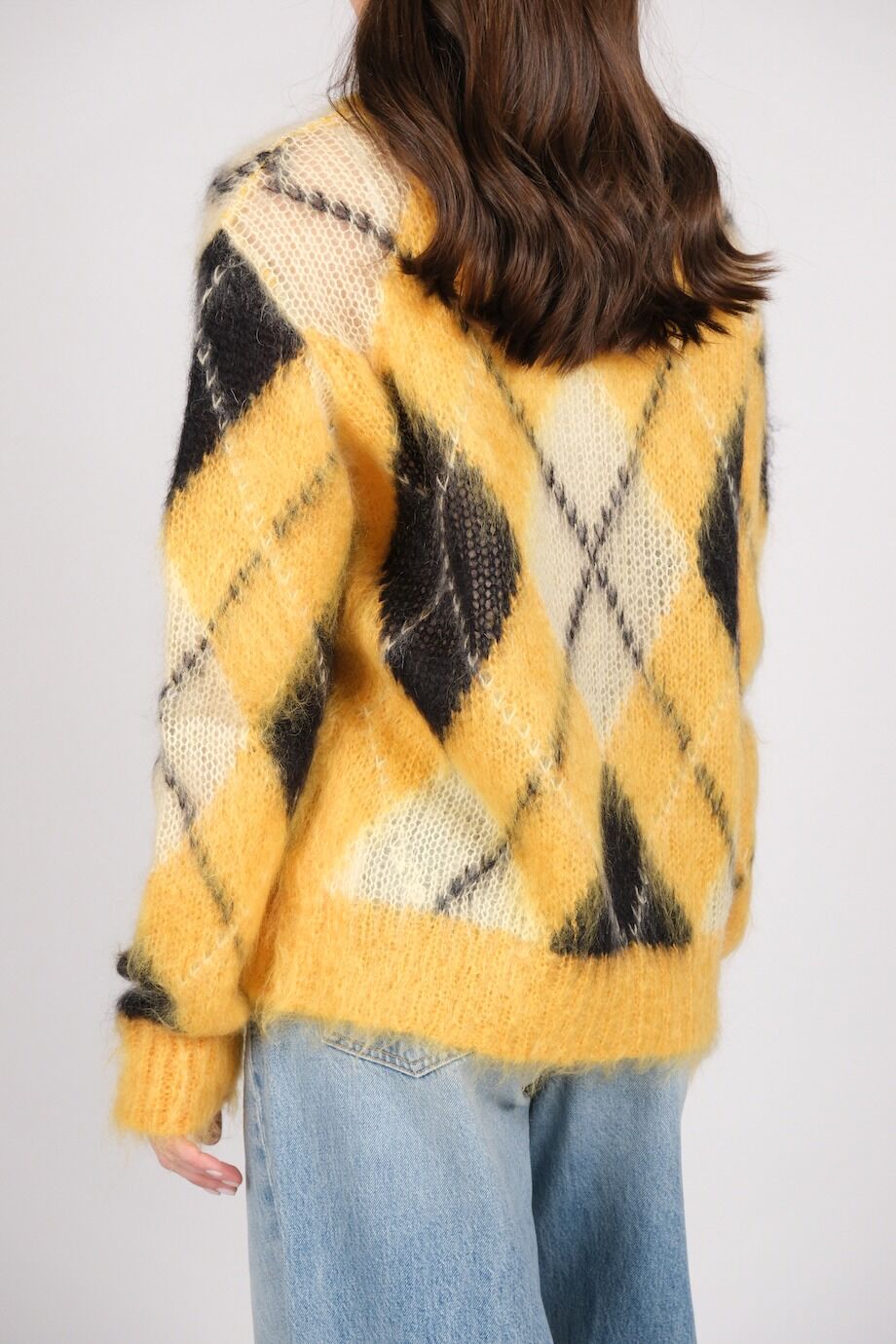 image 3 Кардиган жёлтого цвета с ромбами