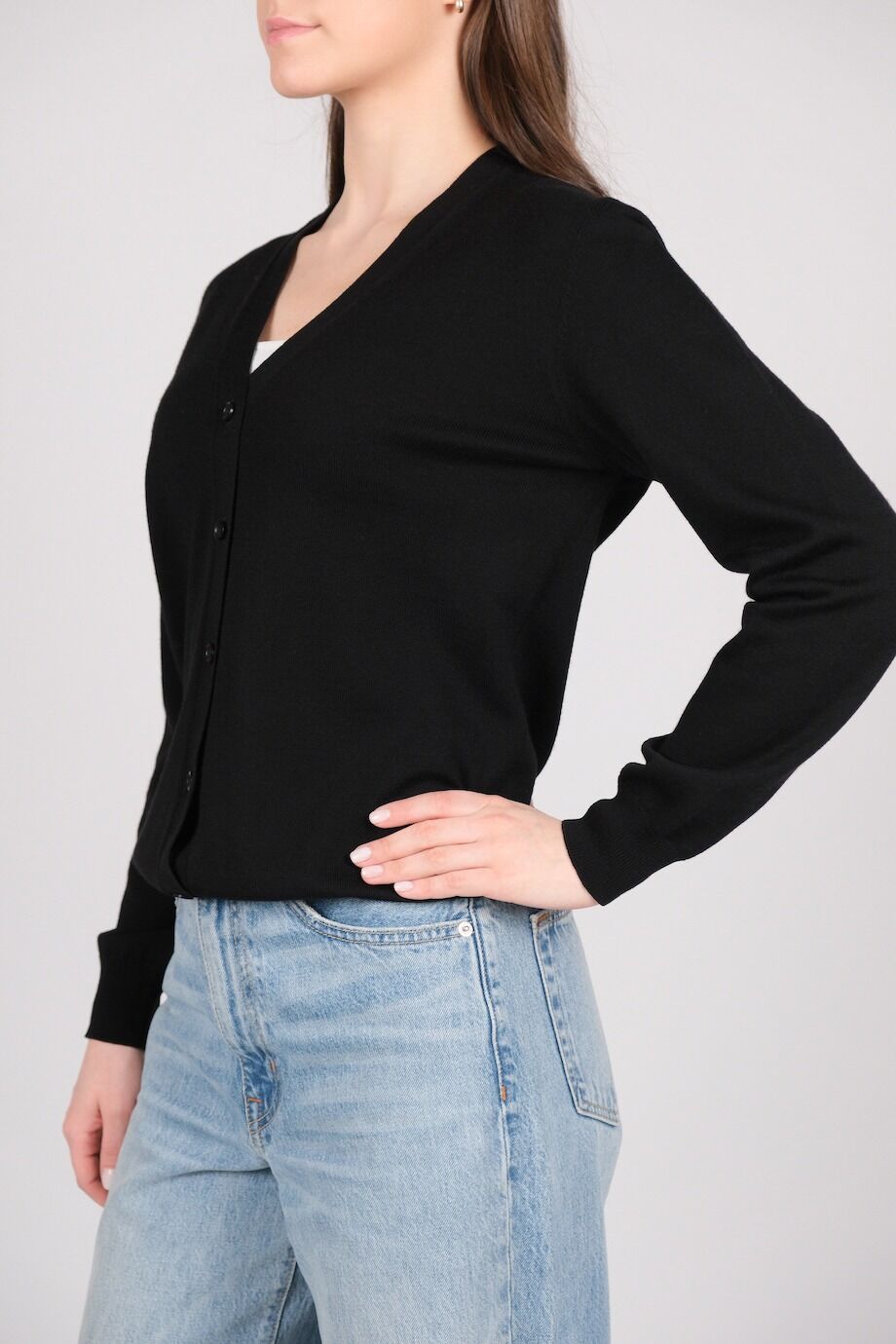 image 2 Кардиган черного цвета