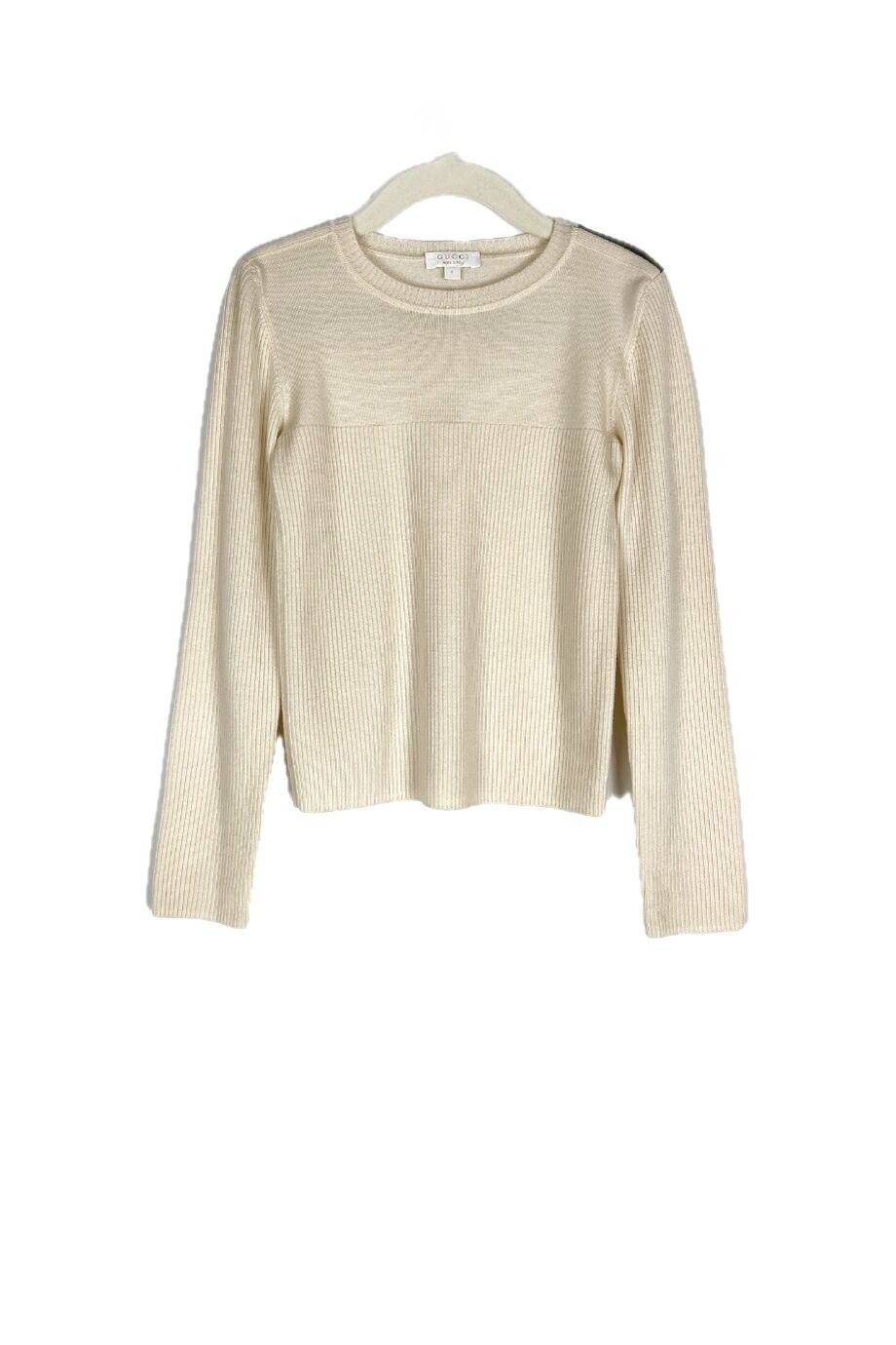 image 1 Детский джемпер молочного цвета в лапшу