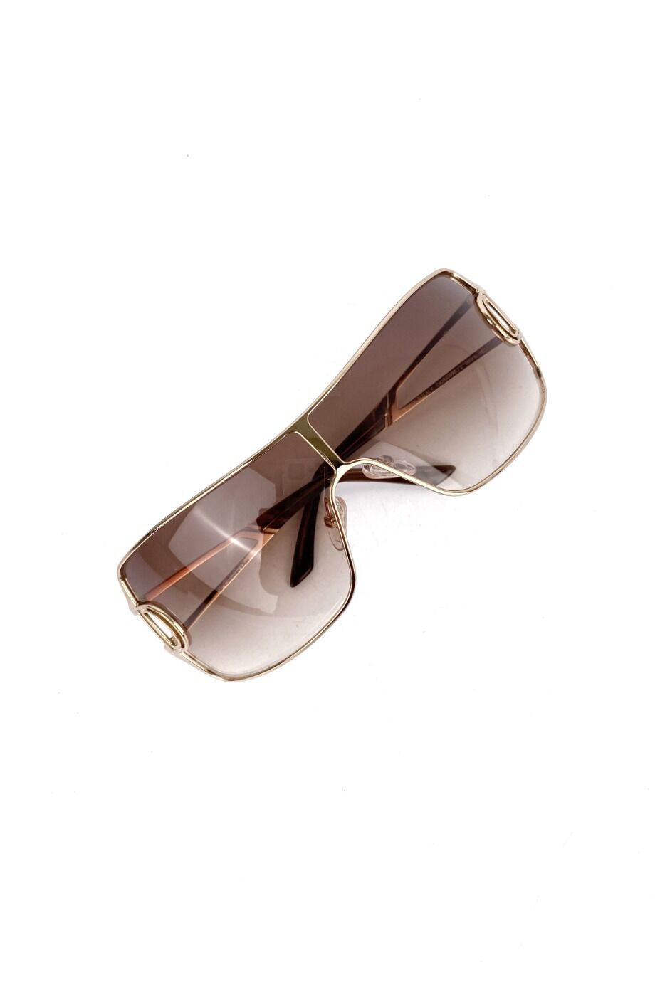 image 3 Очки-маска в золотой оправе с градиентом на линзах