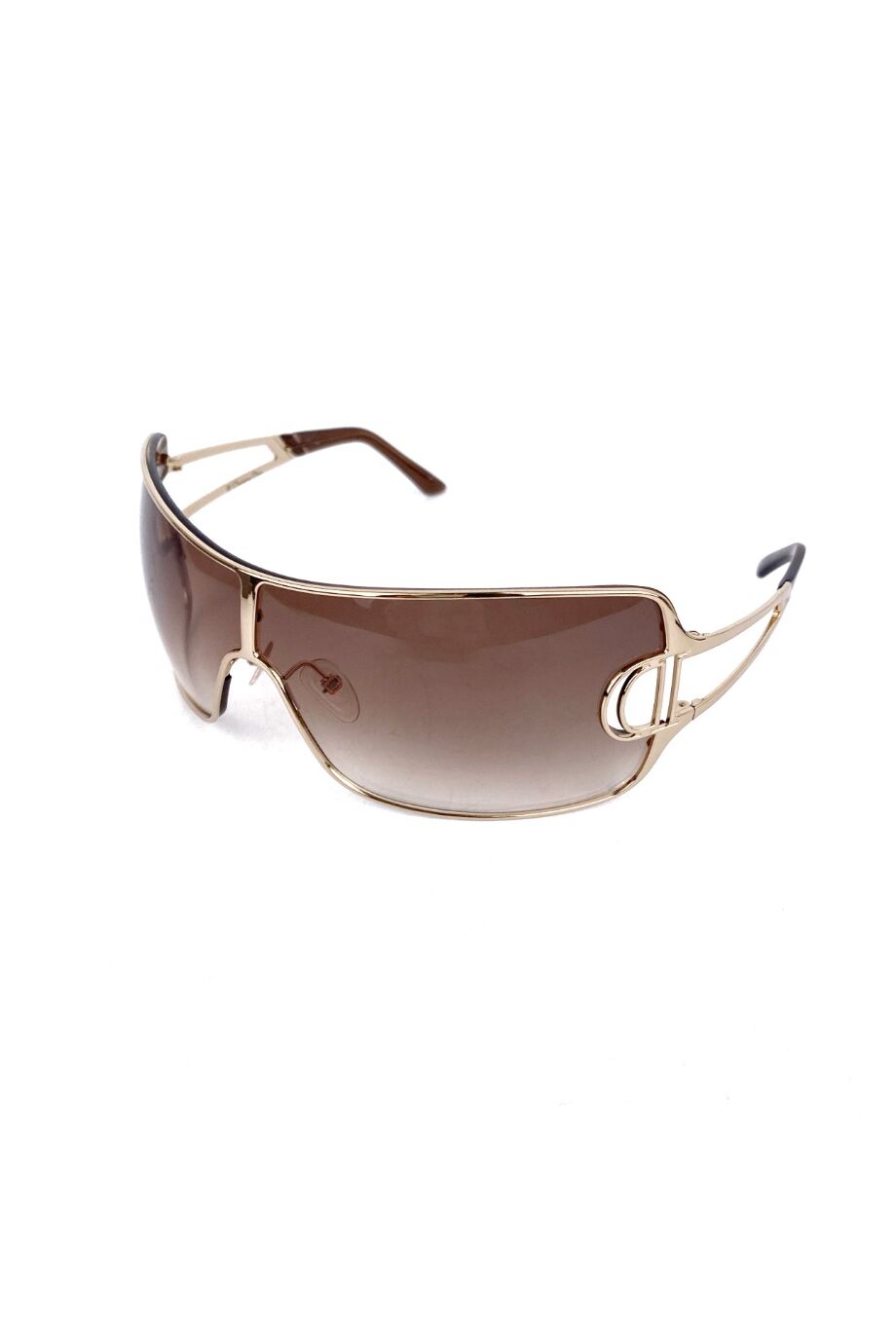image 1 Очки-маска в золотой оправе с градиентом на линзах