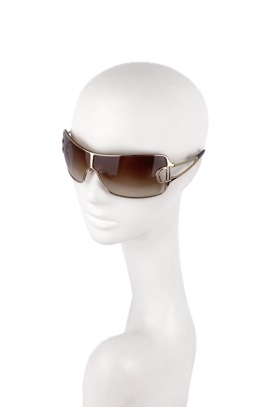 image 5 Очки-маска в золотой оправе с градиентом на линзах