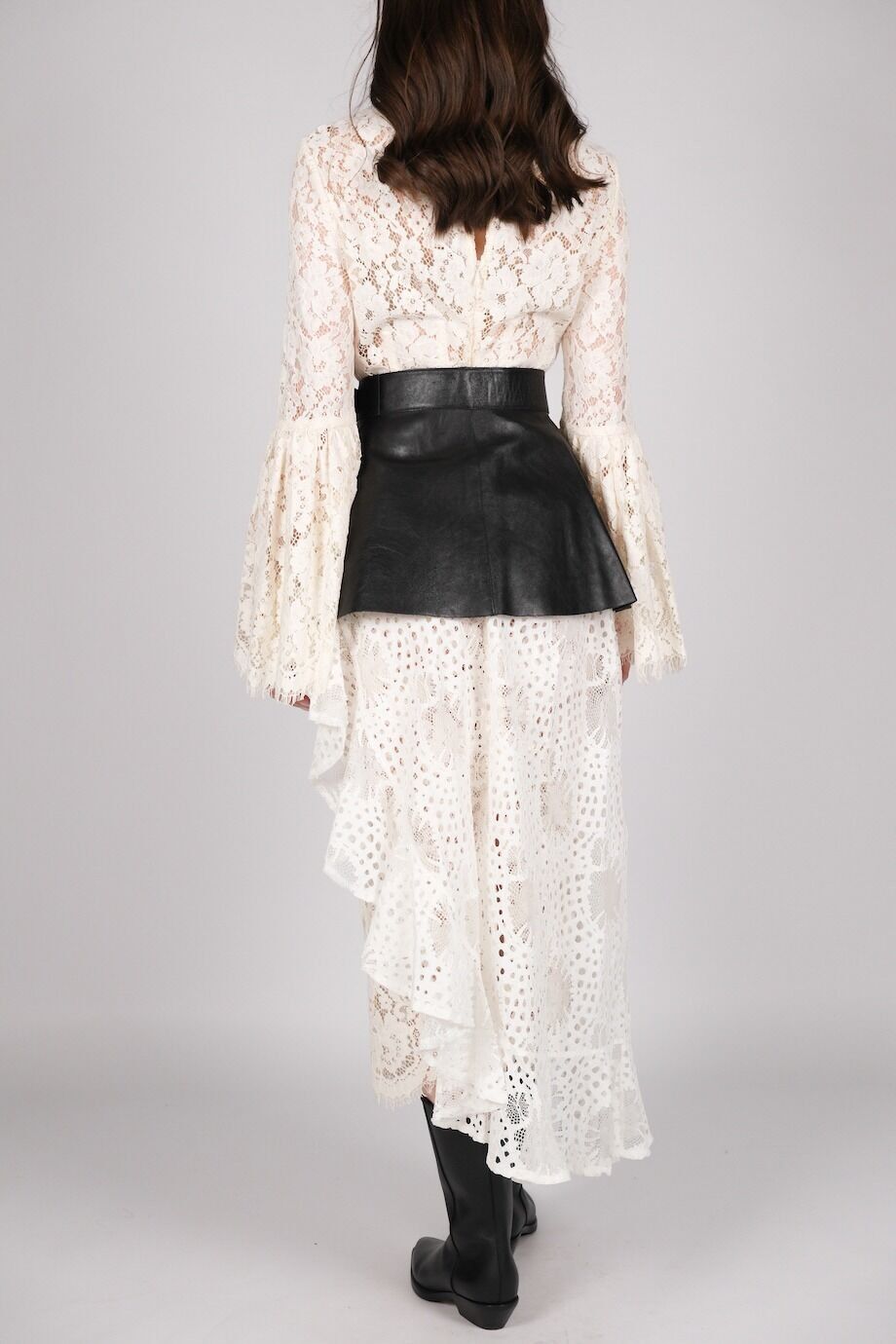 image 7 Платье из кружева кремового цвета