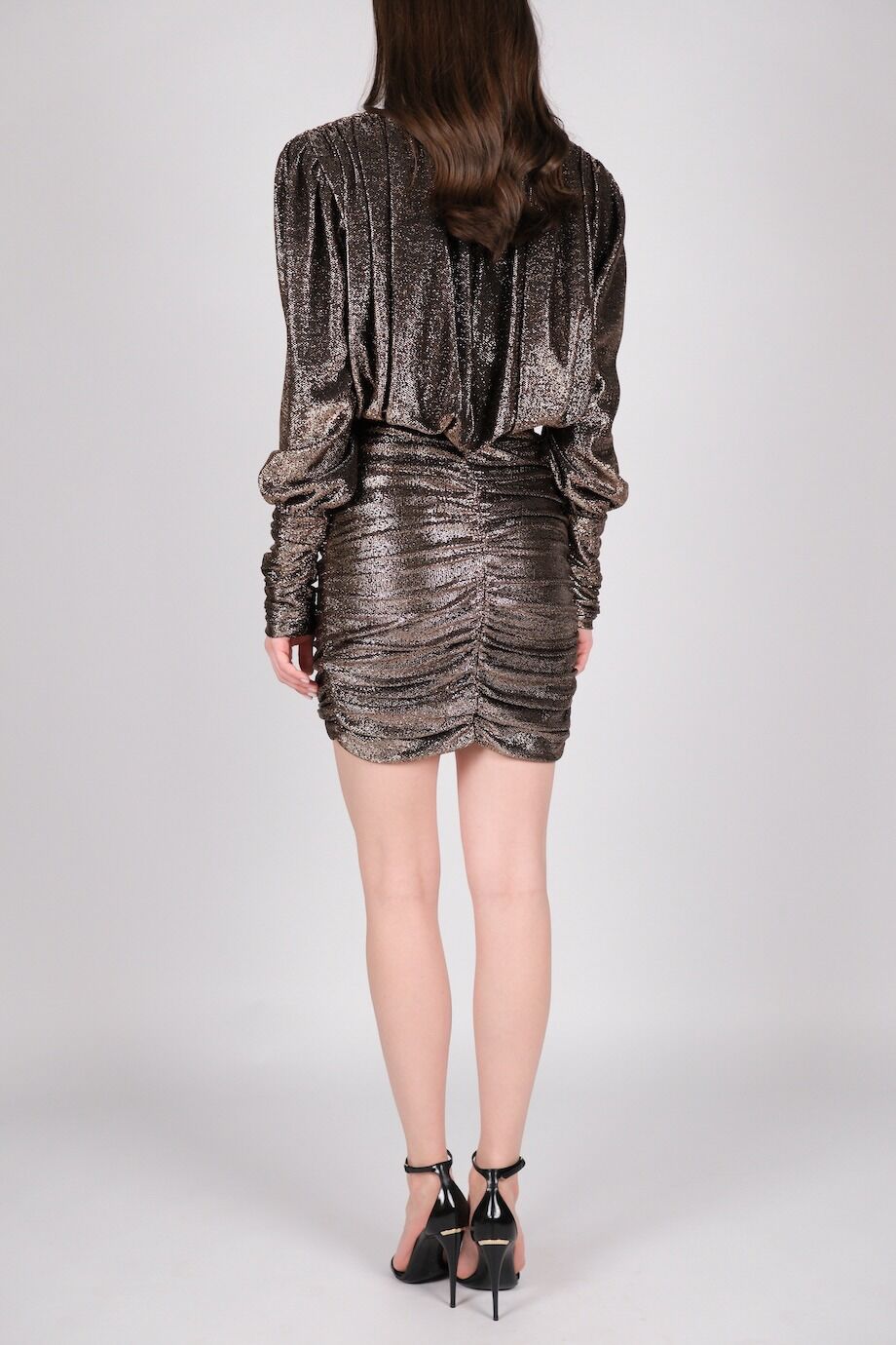 image 3 Платье с глубоким вырезом бронзового цвета