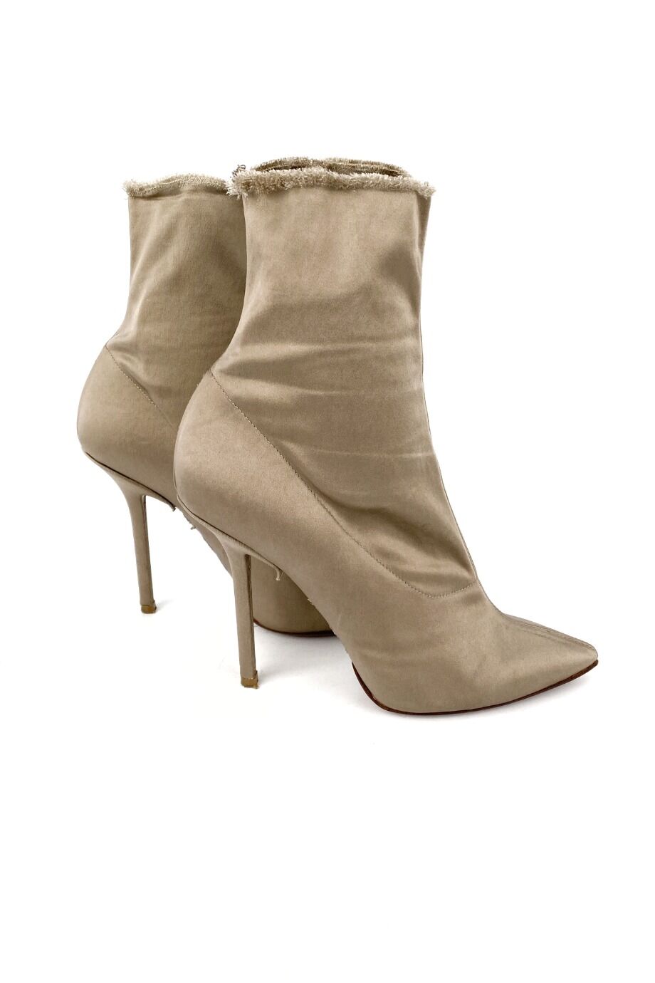 image 5 Сатиновые ботильоны бежевого цвета