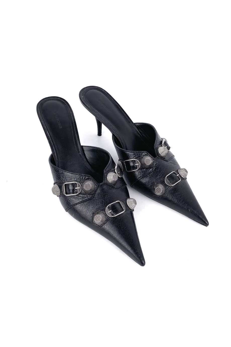 image 1 Мюли черного цвета с металлическим декором