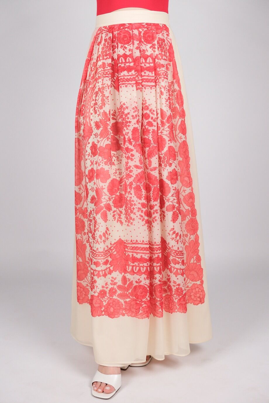 image 2 Юбка кремового цвета с красным принтом