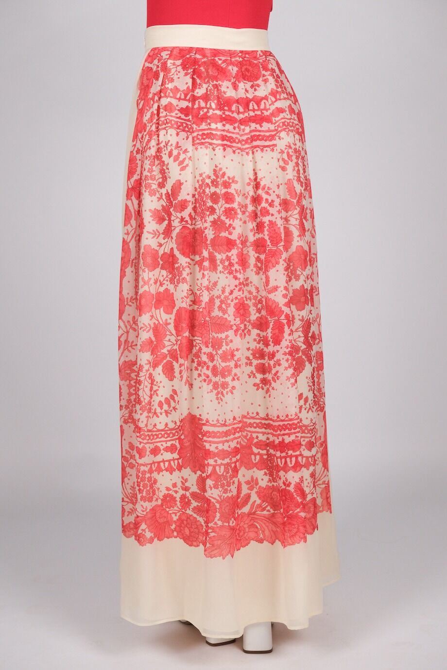 image 4 Юбка кремового цвета с красным принтом