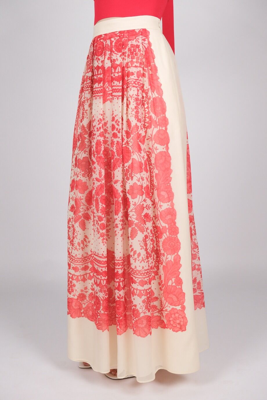 image 3 Юбка кремового цвета с красным принтом