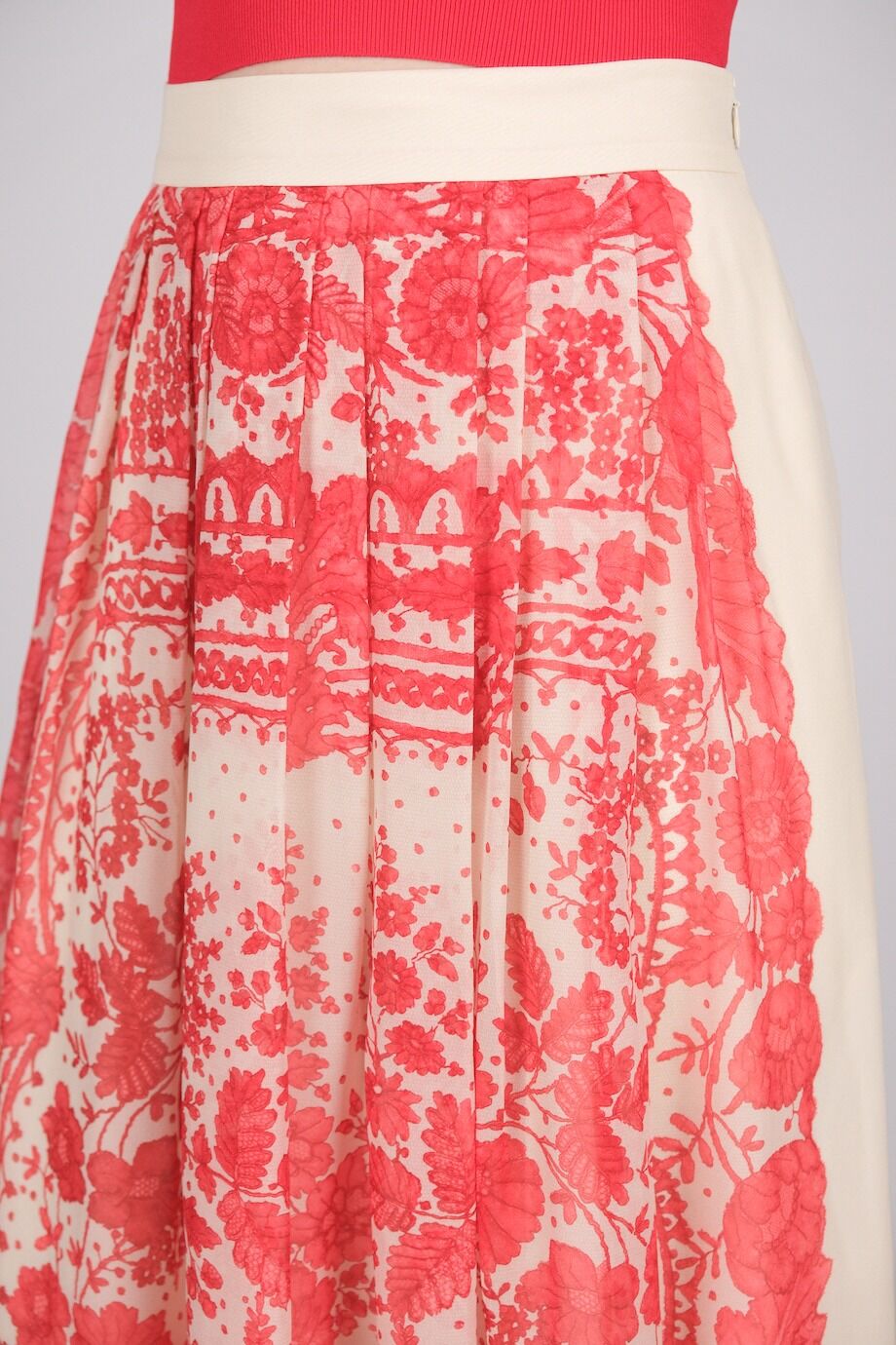 image 5 Юбка кремового цвета с красным принтом