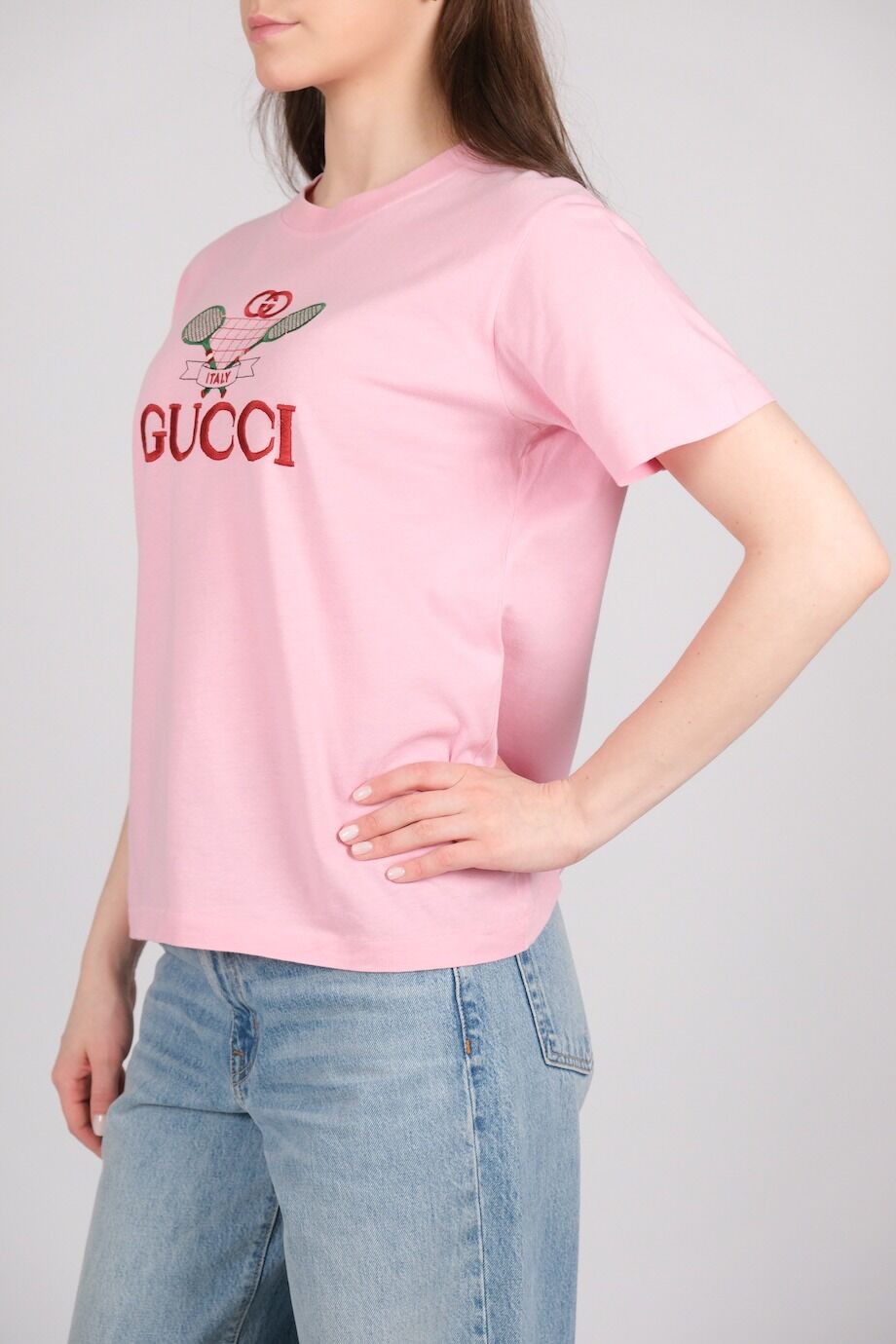 image 2 Футболка розового цвета с принтом на груди