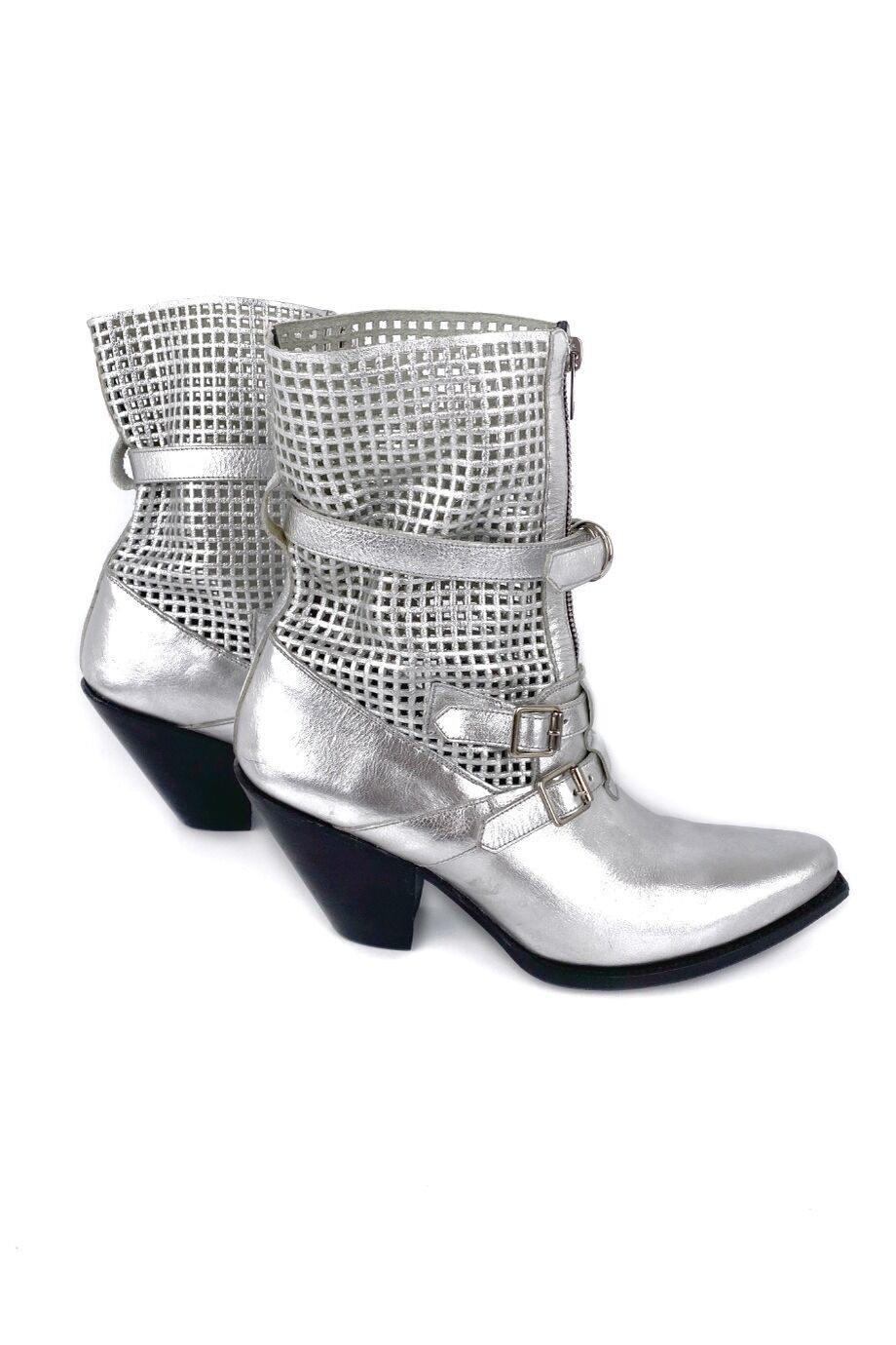 image 5 Казаки серебряного цвета с перфорацией