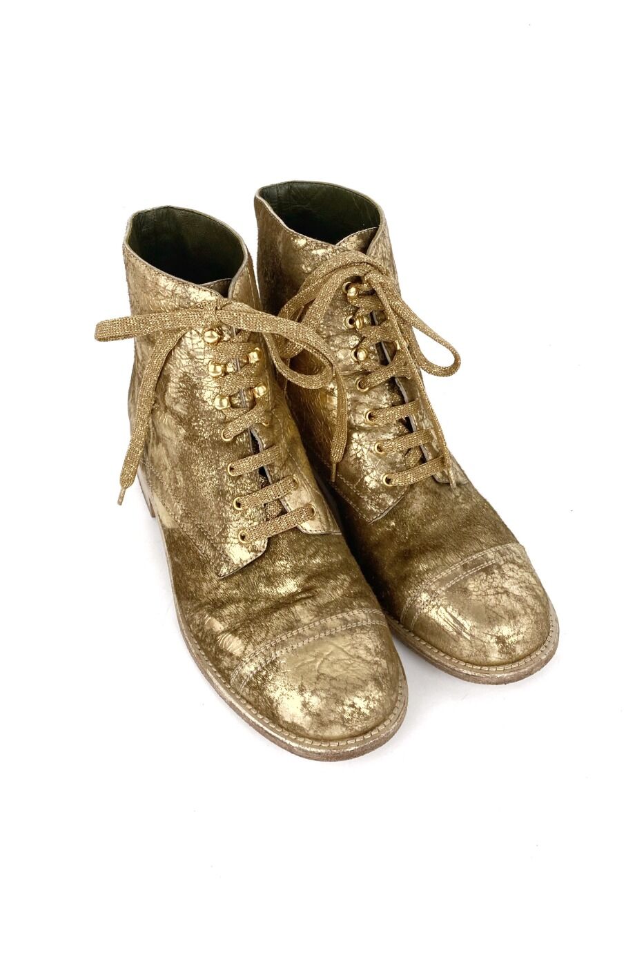 image 1 Ботинки золотого цвета