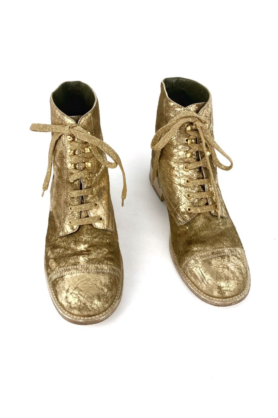 image 2 Ботинки золотого цвета